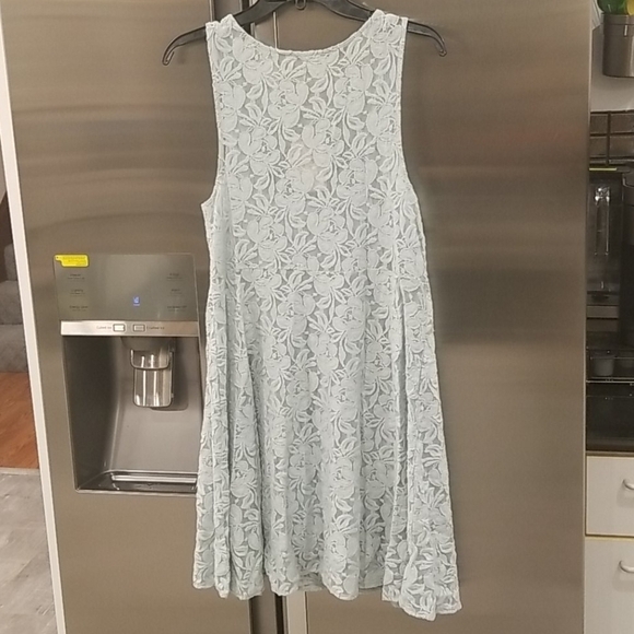 💕FREE PEOPLE💕 Miles of Lace Dress in Sky Blue - Picture 9 of 15